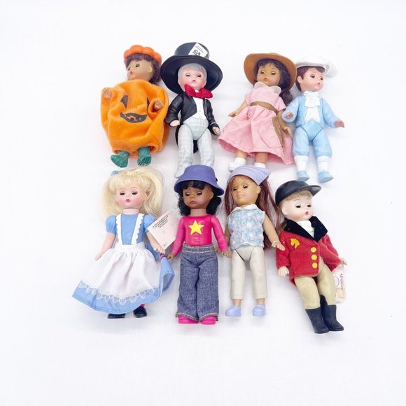 Mcdonald’s Madame Alexander Mini Dolls Lot 8 Happy Meal Toys Alice Pumpkin Etc - Picture 1 of 16
